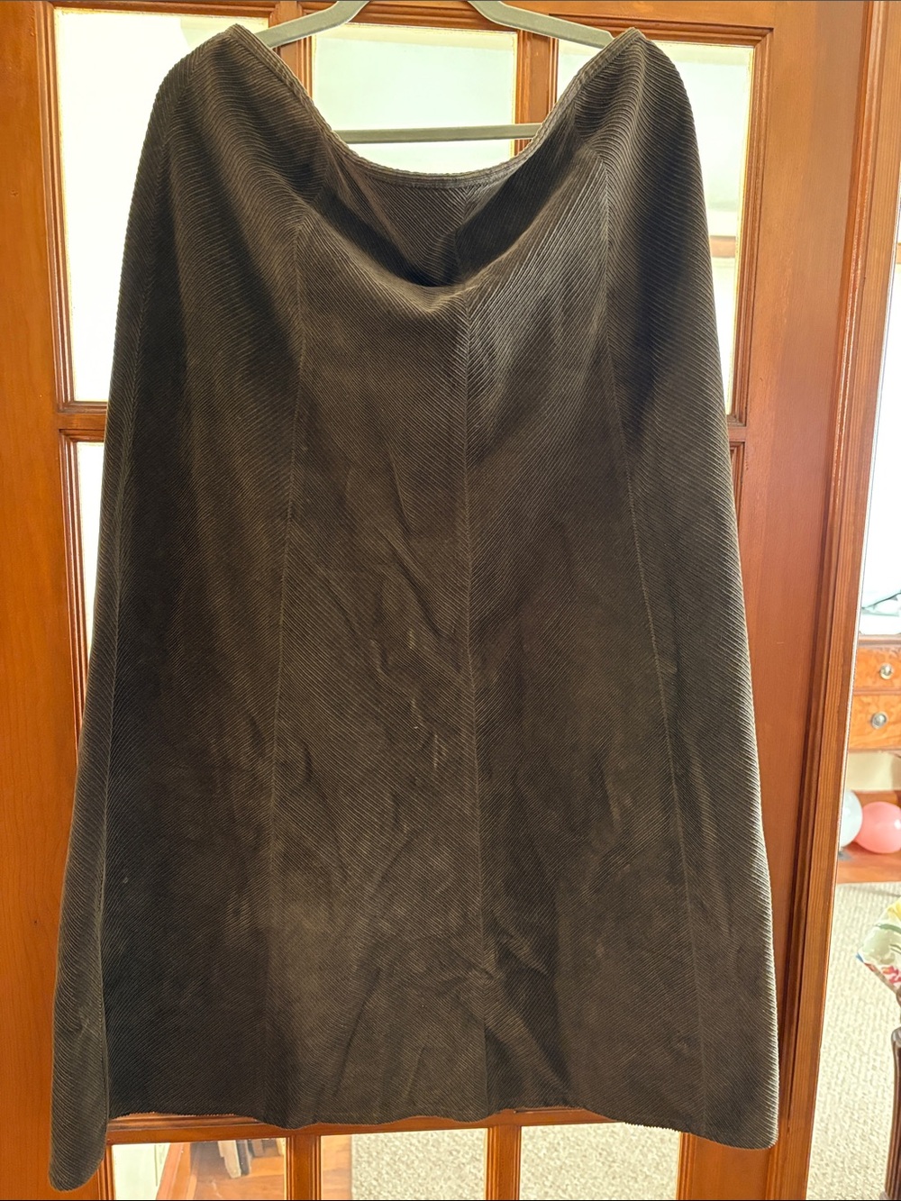 Eddie Bauer Dark Green Corduroy Maxi Skirt